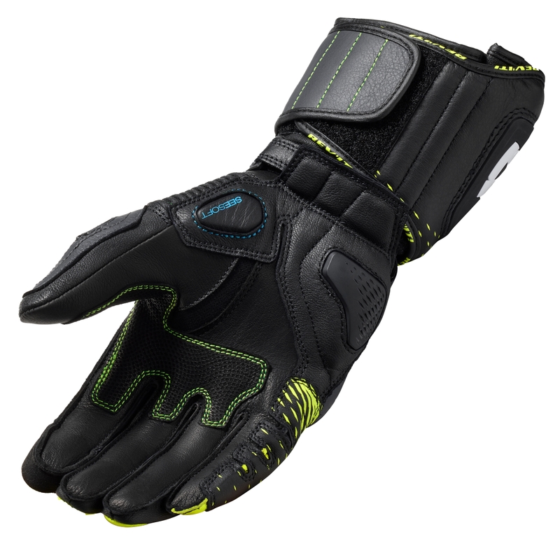 Revit Control motoros kesztyű fekete-fluo sárga