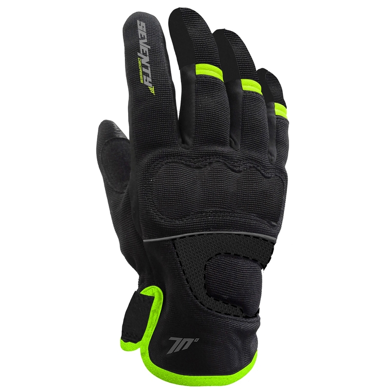 SEVENTY DEGREES SD-C45 női motoros kesztyű fekete-fluo sárga