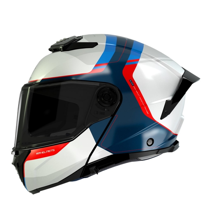 MT ATOM 2 SV EMALLA C7 felnyitható motoros bukósisak fehér-kék-piros