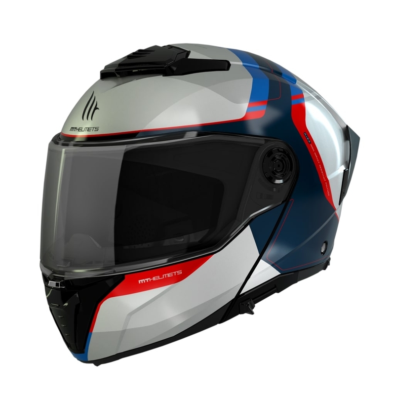 MT ATOM 2 SV EMALLA C7 felnyitható motoros bukósisak fehér-kék-piros