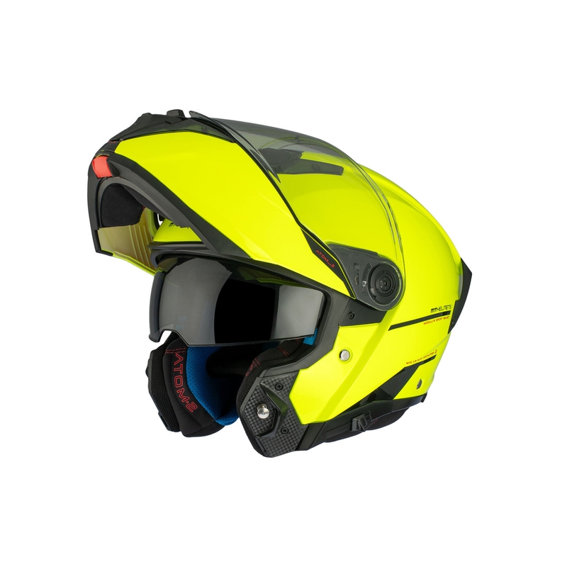 MT ATOM 2 SV SOLID A3 felnyitható bukósisak fluo sárga fényes