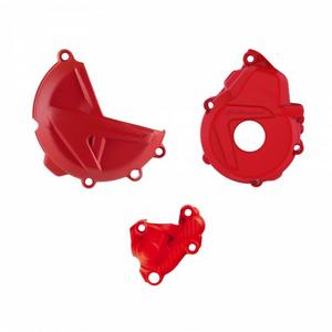 Clutch and ignition cover protector kit POLISPORT 91321 piros