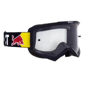 Red Bull Spect EVAN motocross szemüveg fekete, átlátszó lencsével