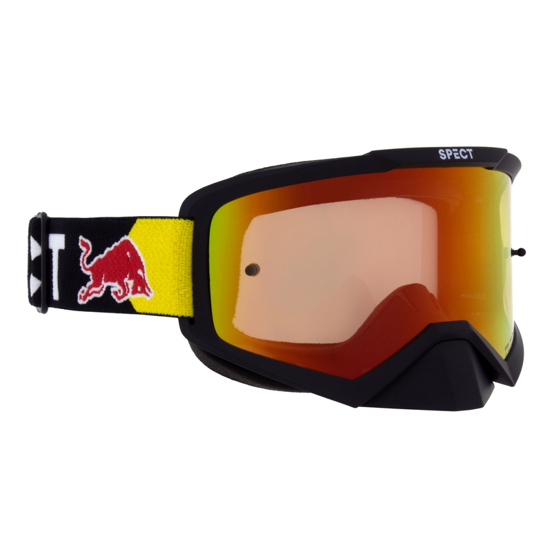 Red Bull Spect EVAN motokrossz szemüveg fekete, piros-sárga lencsével