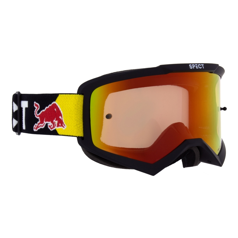 Red Bull Spect EVAN motokrossz szemüveg fekete, piros-sárga lencsével