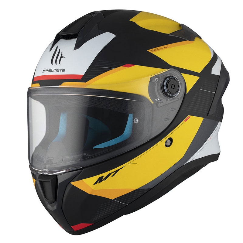 MT TARGO S KAY B2 integrált bukósisak matt fekete-fehér-sárga