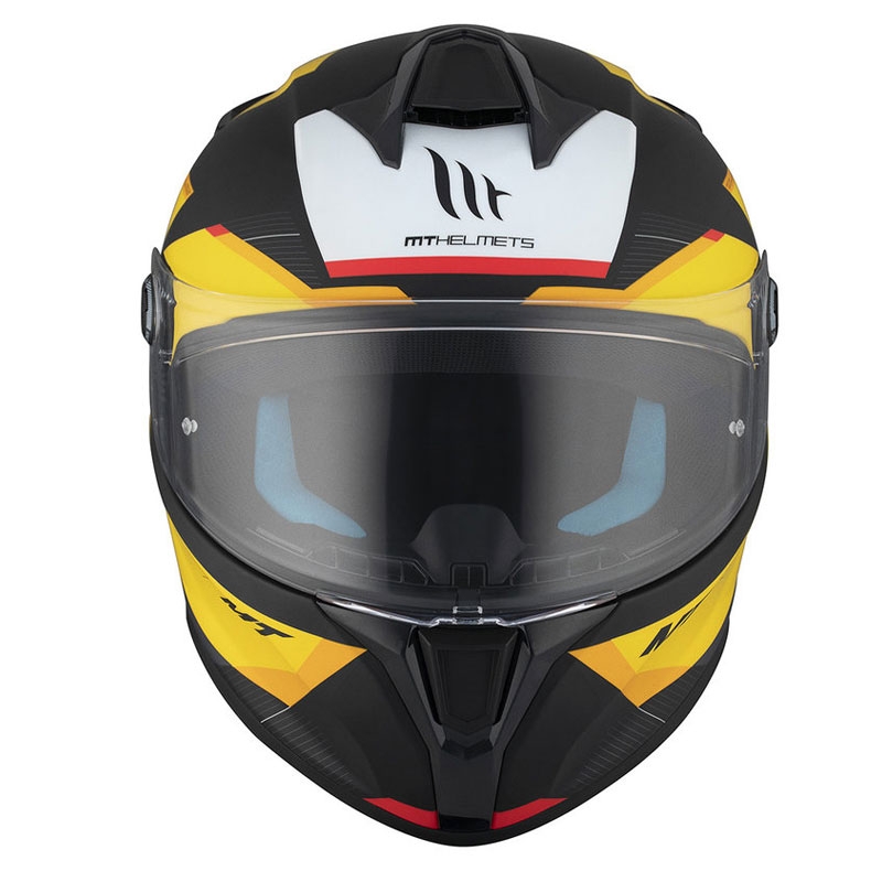 MT TARGO S KAY B2 integrált bukósisak matt fekete-fehér-sárga