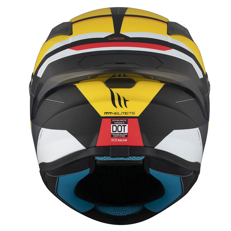 MT TARGO S KAY B2 integrált bukósisak matt fekete-fehér-sárga