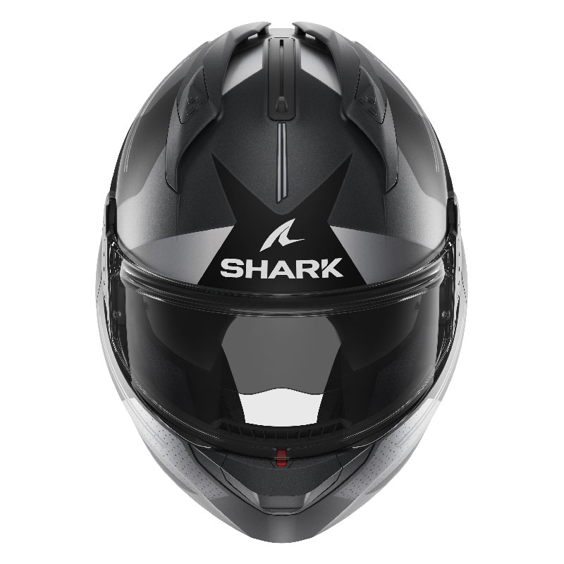 SHARK EVO-GT Tekline hátrahajtható állú sisak fekete-szürke matt
