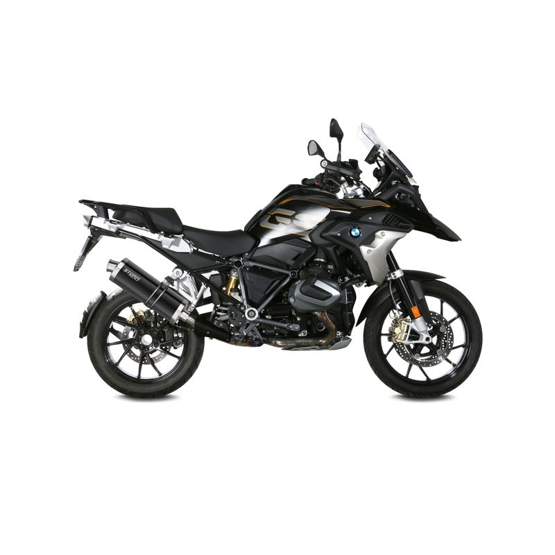 Kipufogóvég STORM OVAL Acélos fekete részére BMW R 1250 GS 2019-2023, BMW R 1250 GS Adventure 2019-2023