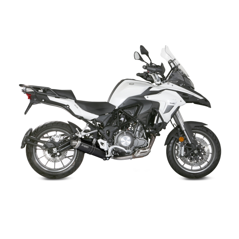 Kipufogóvég STORM OVAL Acélos fekete részére BENELLI TRK 502 2017-2025