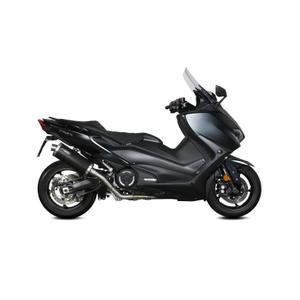 Teljes kipufogó rendszer 2x1 STORM OVAL Y.061.LX2B Acélos fekete