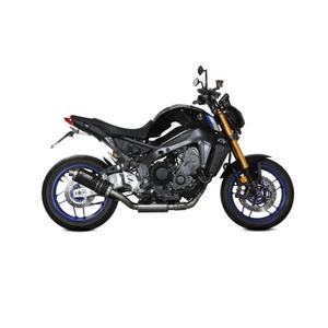 Teljes kipufogó rendszer 3x1 STORM OVAL Y.066.LX1B Acélos fekete