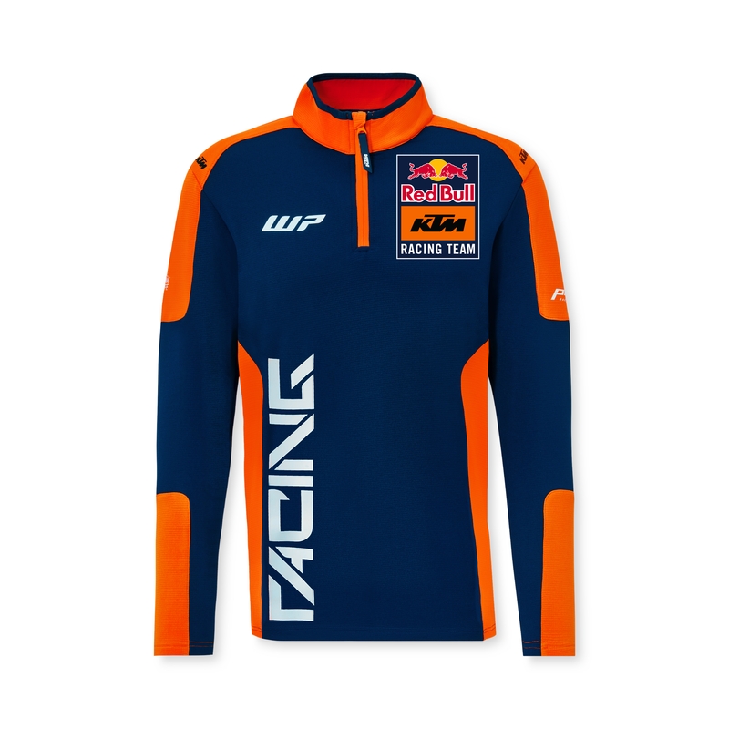 KTM Replica Team pulóver fél cipzárral kék-narancssárga kiárusítás