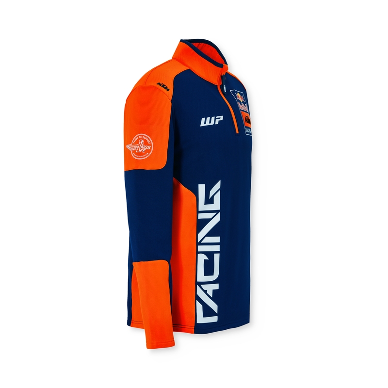 KTM Replica Team pulóver fél cipzárral kék-narancssárga kiárusítás