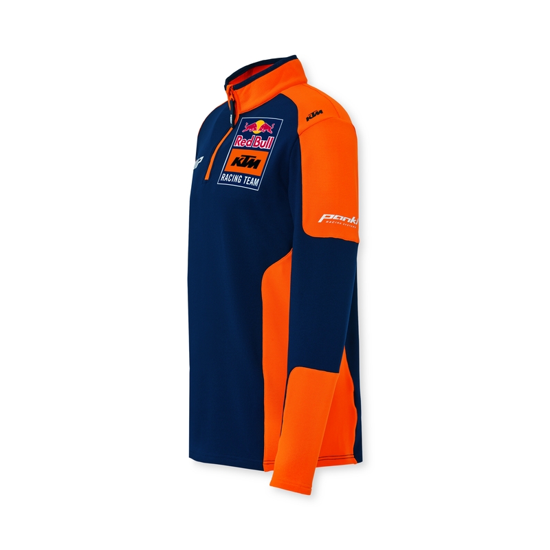KTM Replica Team pulóver fél cipzárral kék-narancssárga kiárusítás
