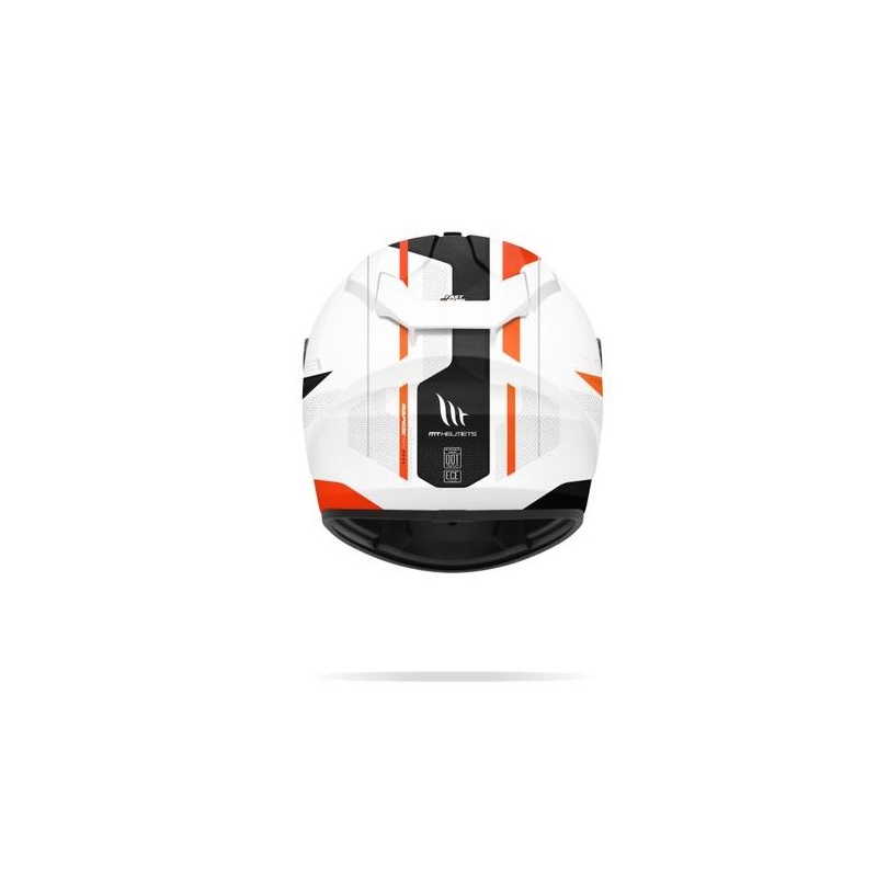 Integrált motoros sisak MT Rapide Duel fehér-fluo narancs