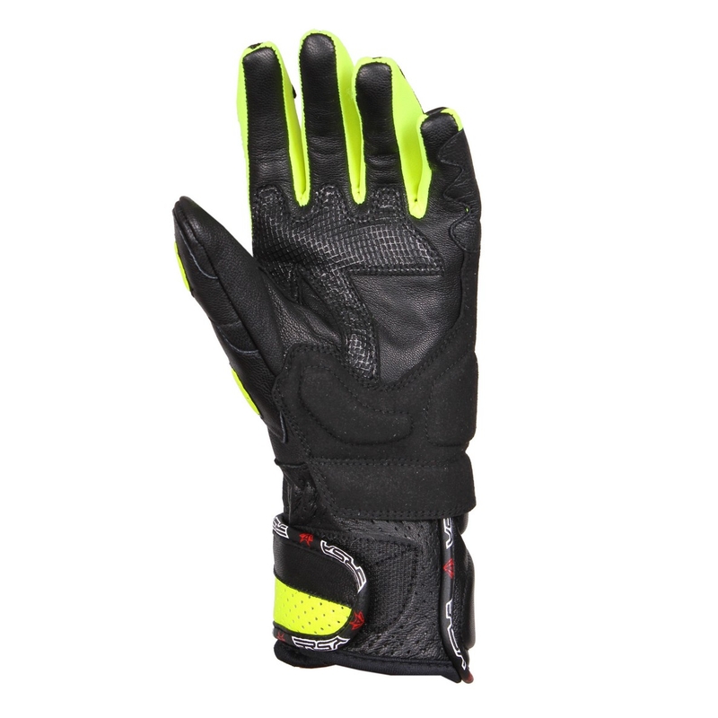 Női kesztyű RSA RX-1 fekete-fluo sárga motorkerékpárhoz kiárusítás