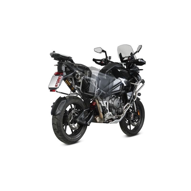 Kipufogóvég STORM OVAL fekete részére TRIUMPH Tiger 1200 Explorer / GT Explorer 2021-2026