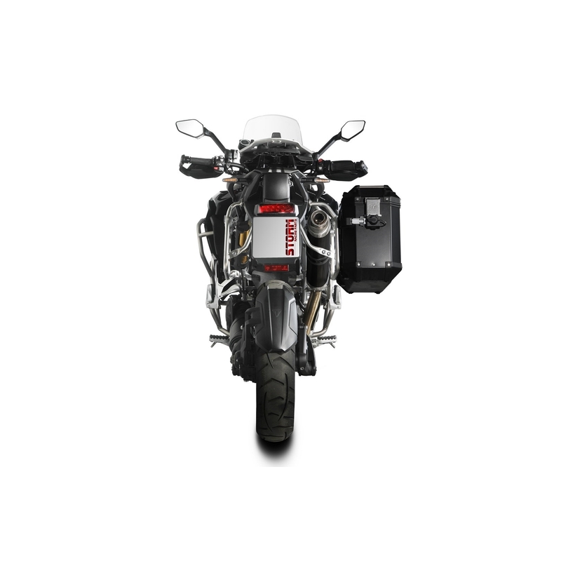 Kipufogóvég STORM OVAL fekete részére TRIUMPH Tiger 1200 Explorer / GT Explorer 2021-2026