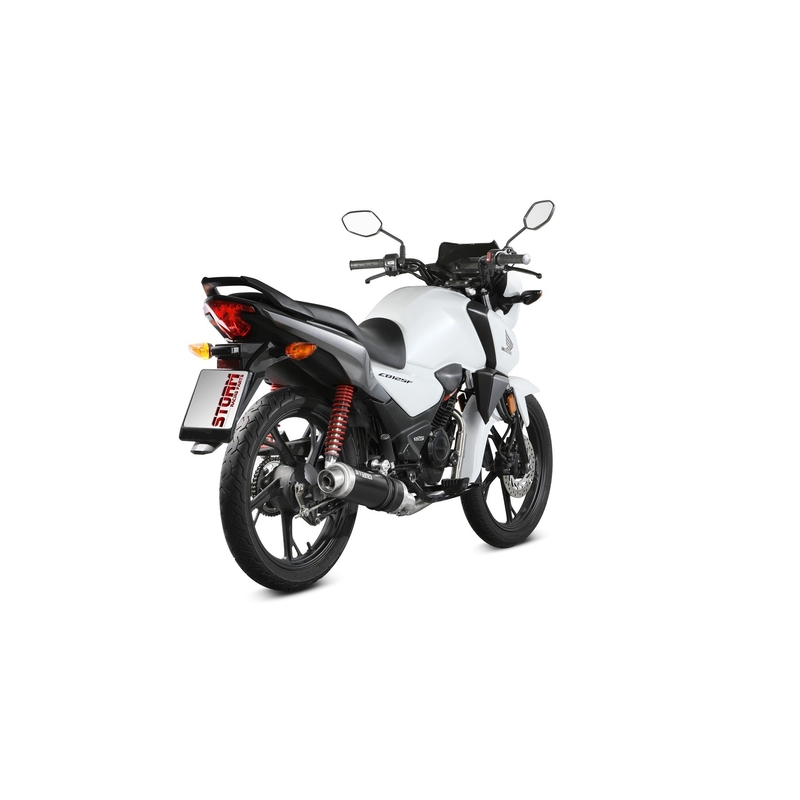Teljes kipufogó rendszer 1x1 STORM GP fekete részére HONDA CB 125 F / GLR 125 2021-2024