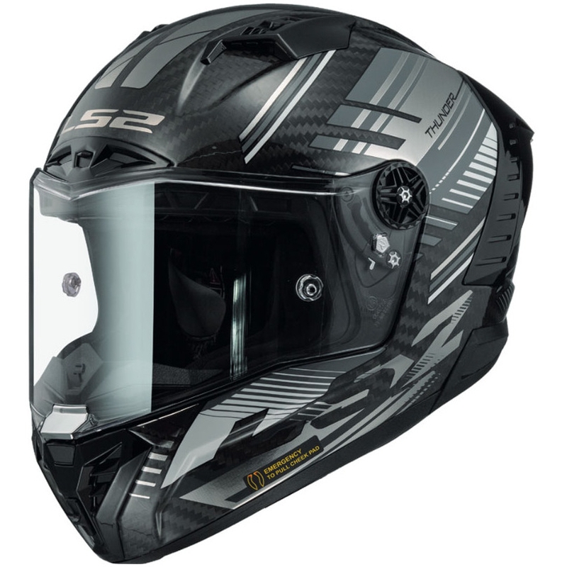 LS2 FF805 Thunder Carbon Volt integrált bukósisak fekete-szürke
