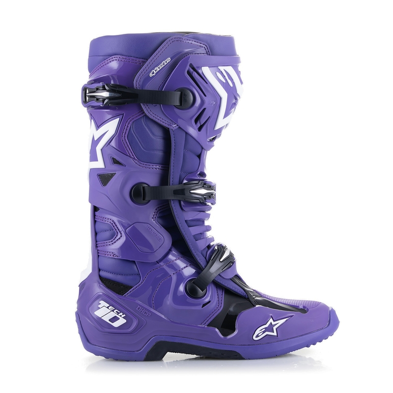 Alpinestars Tech 10 motoros csizma lila-fekete-fehér