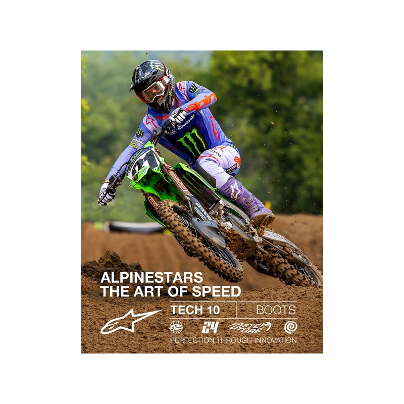 Alpinestars Tech 10 motoros csizma lila-fekete-fehér