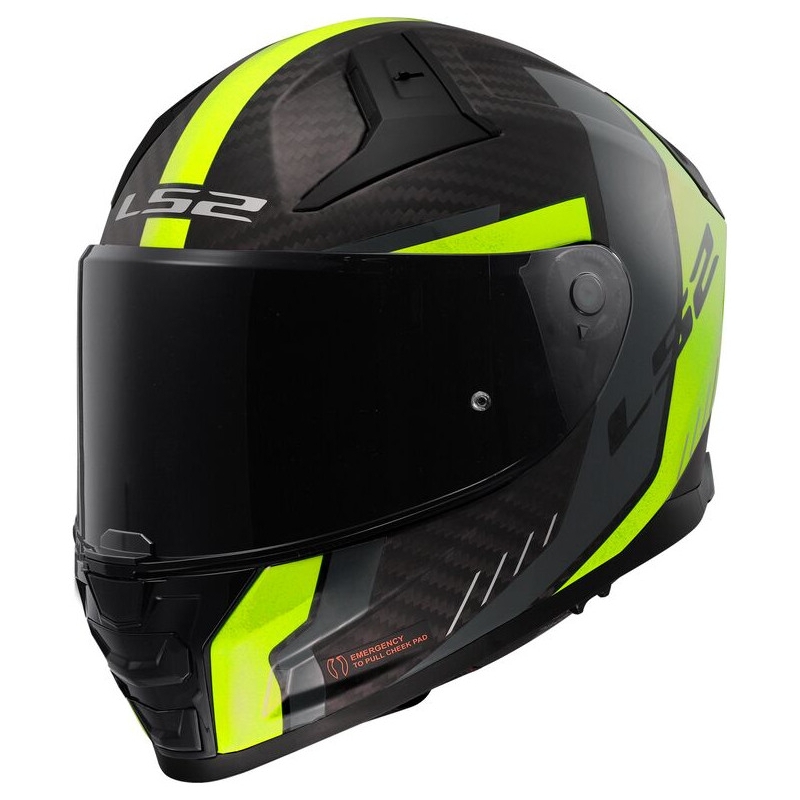 LS2 FF811 Vector II Vector II Carbon Gridintegrált bukósisak matt fekete-fluo sárga