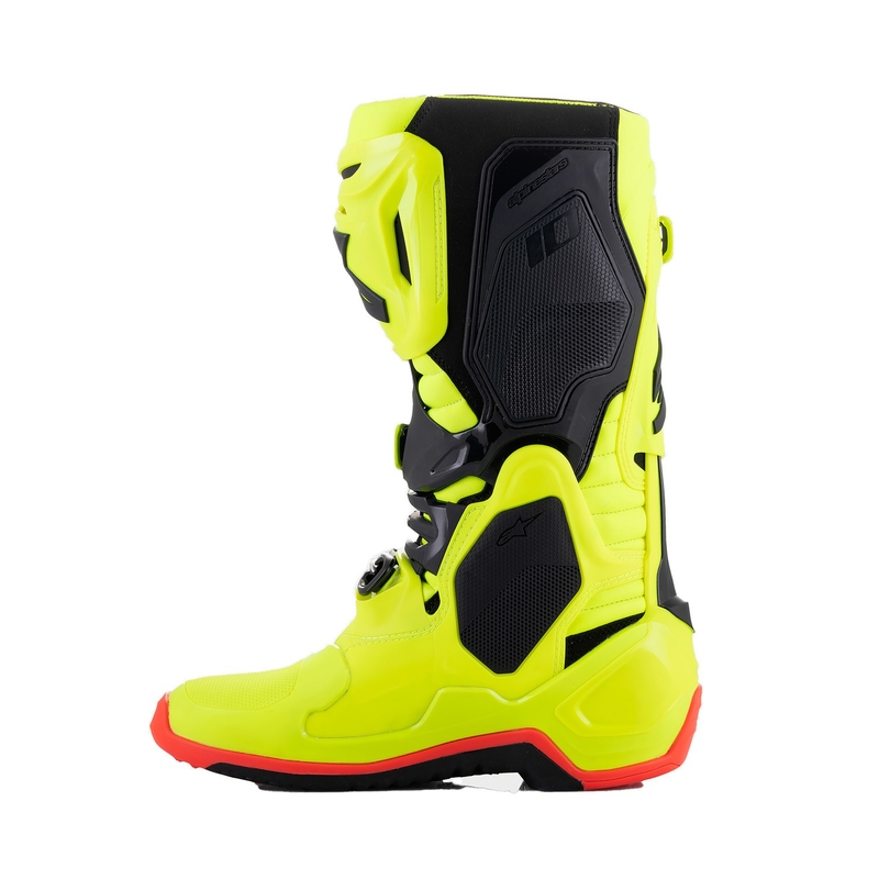 Alpinestars Tech 10 motoros csizma sárga fluo-fekete-piros fluo