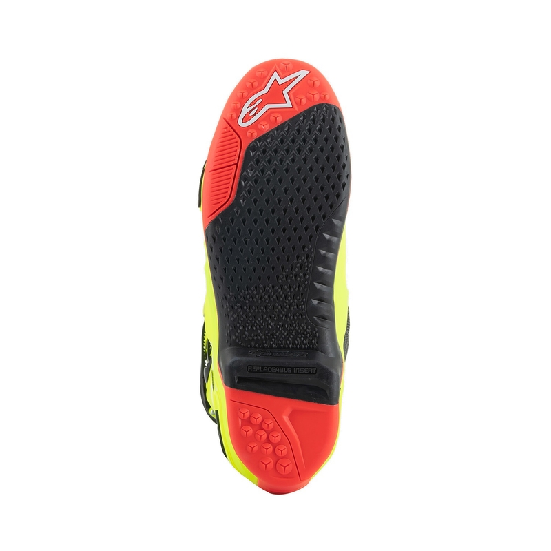 Alpinestars Tech 10 motoros csizma sárga fluo-fekete-piros fluo