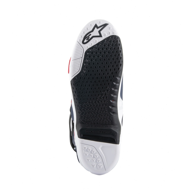 Alpinestars Tech 10 Superventilated perforált motoros csizma sötétkék-fehér-piros-lila
