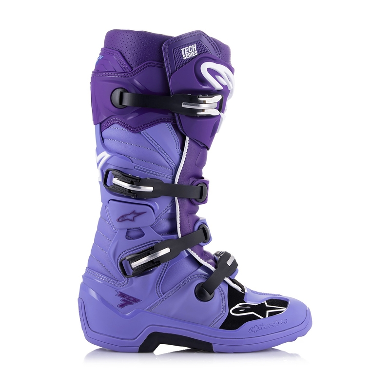 Alpinestars Tech 7 2024 motoros csizma lila-fehér-fekete