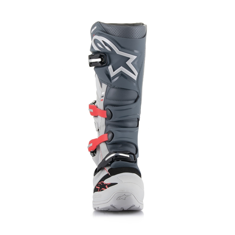 Alpinestars Tech 7 Enduro 2024 motoros csizma szürke-fluo piros-fekete