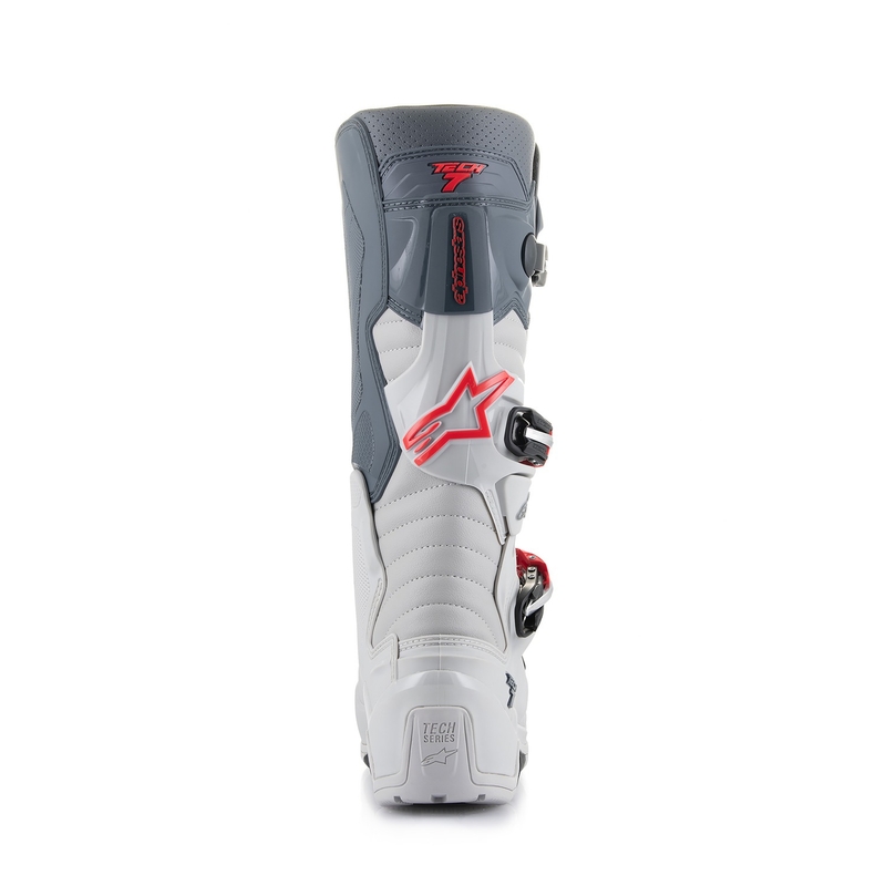 Alpinestars Tech 7 Enduro 2024 motoros csizma szürke-fluo piros-fekete