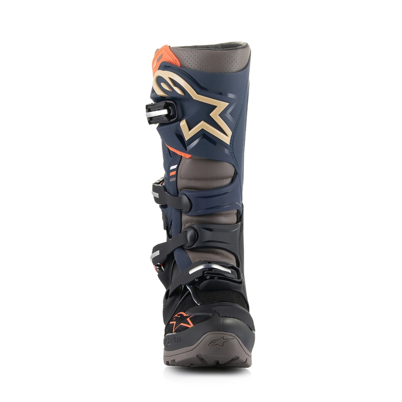 Alpinestars Tech 7 Enduro Drystar 2024 motoros csizma kék-szürke-narancssárga-fekete