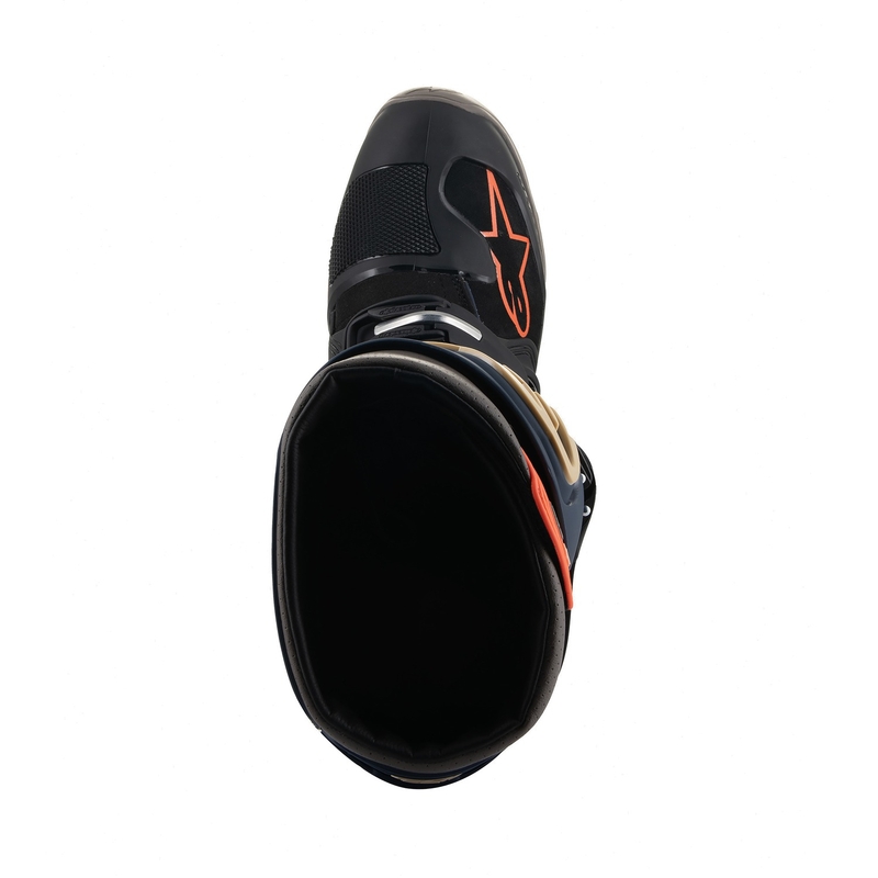 Alpinestars Tech 7 Enduro Drystar 2024 motoros csizma kék-szürke-narancssárga-fekete