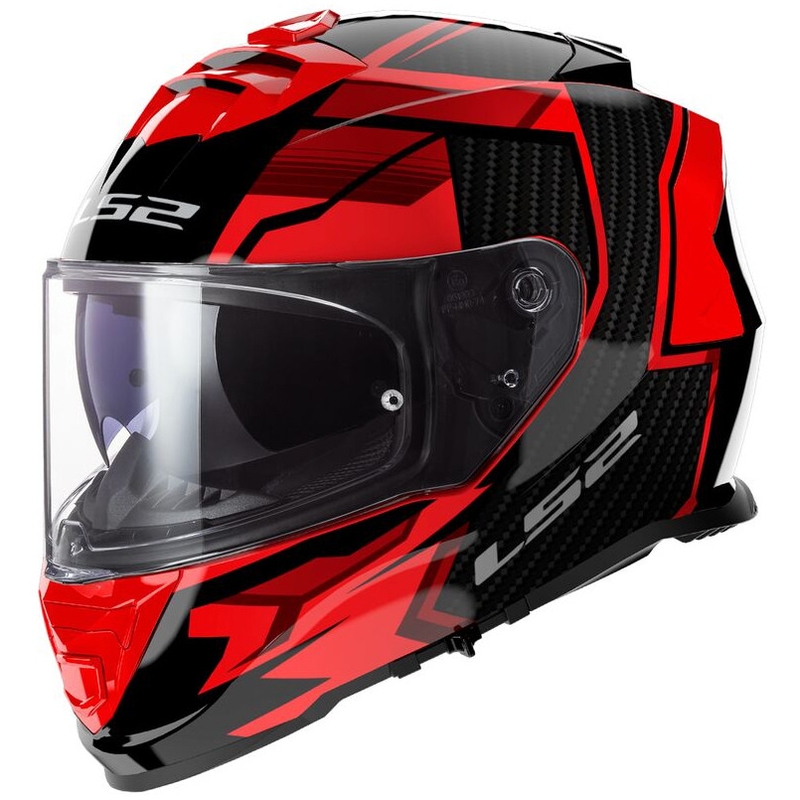 LS2 FF800 Storm II Tracker zárt bukósisak fekete-piros