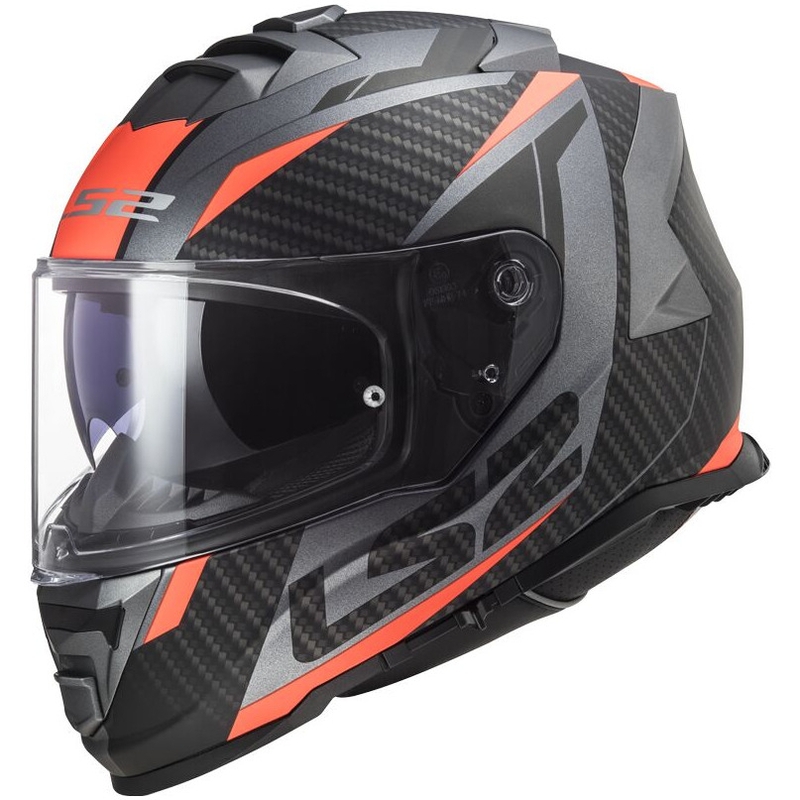 LS2 FF800 Storm II Racer zárt bukósisak titán fekete-narancssárga