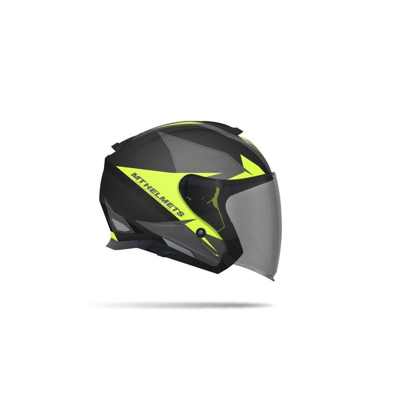 Motorkerékpár Sisak Nyitott MT Thunder SV Jet Wing Fekete Matt-Fluo Sárga Akció kiárusítás