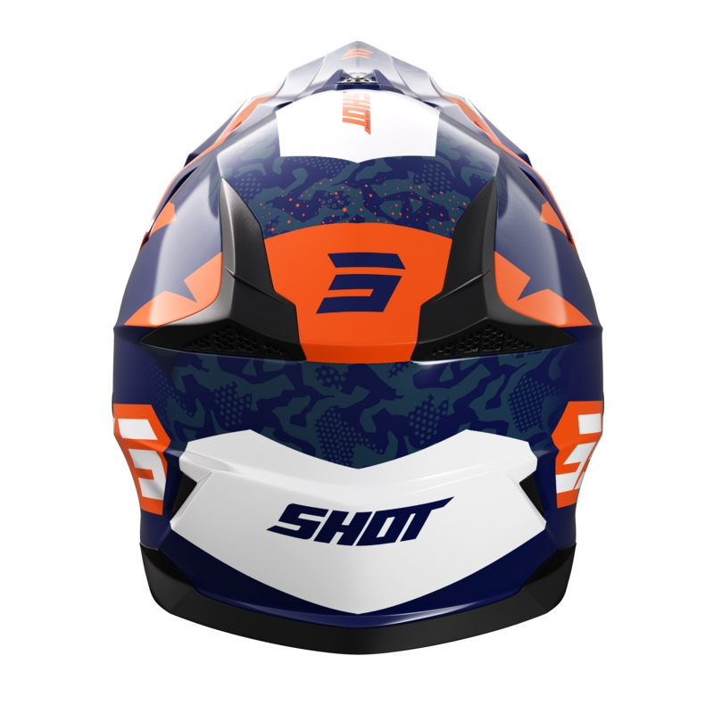 Shot Pulse Airfit motokrossz bukósisak kék-fehér-narancssárga kiárusítás