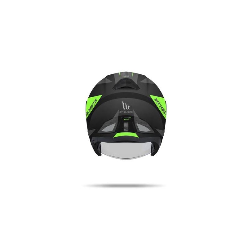 Motoros sisak nyitott MT Thunder SV Jet Wing Fekete Matt-Fluo Zöld