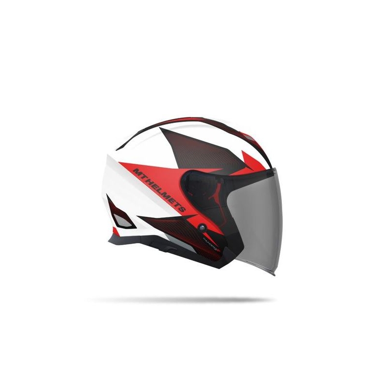 Motoros sisak nyitva MT Thunder SV Jet Wing fehér-piros