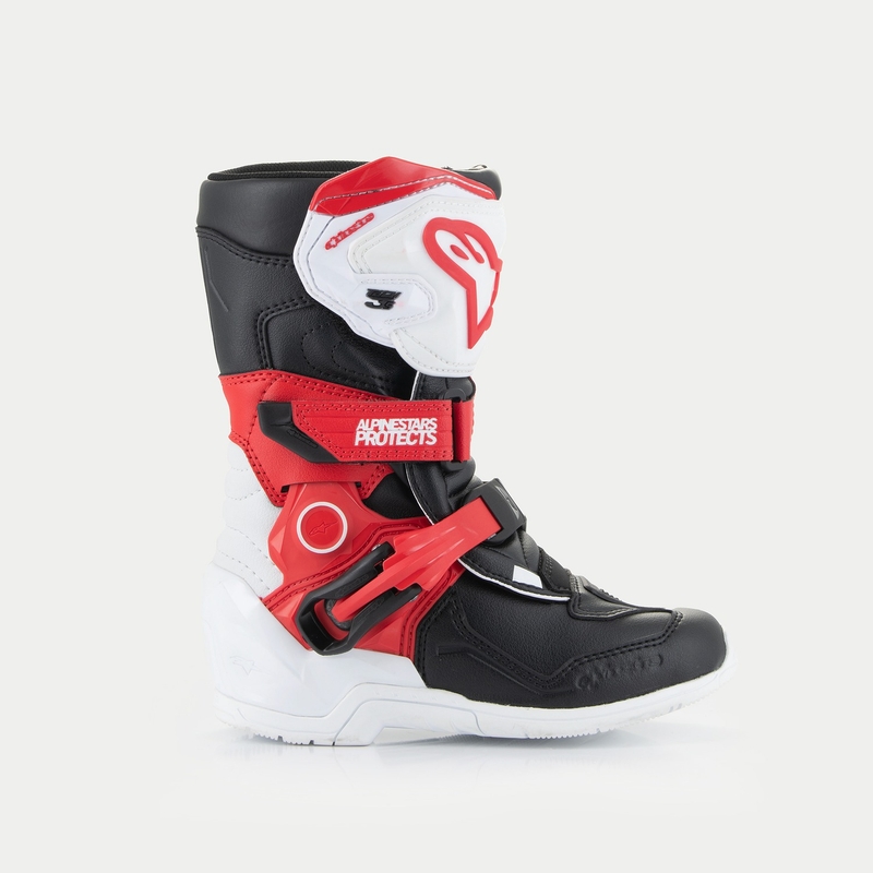 Alpinestars Tech 3S gyerek motoros csizma fekete-fehér-piros