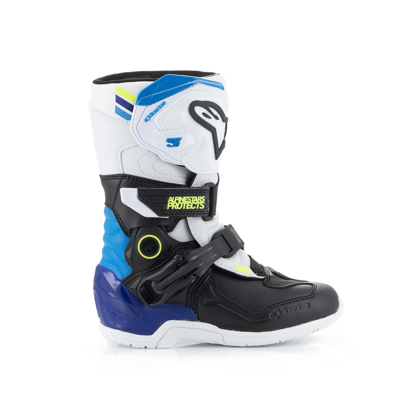 Alpinestars Tech 3S Gyerek Motoros Csizma Fehér-Fekete-Kék