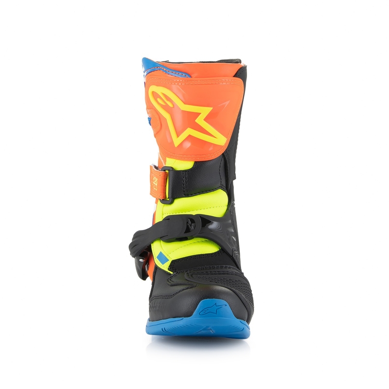 Alpinestars Tech 3S Kids gyerek motoros csizma fluo narancssárga-kék-fluo sárga-fekete