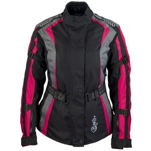 Női kabát Roleff Estretta fekete-rózsaszín-szürke