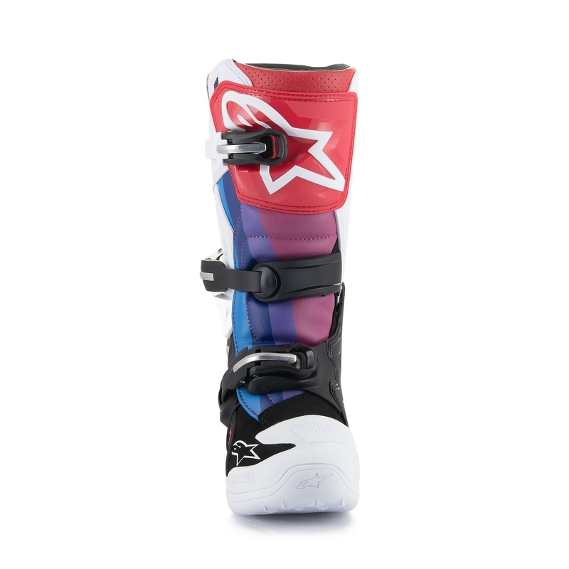 Alpinestars TECH 7 S gyerek motocrossz csizma fehér-fekete-piros-kék-lila