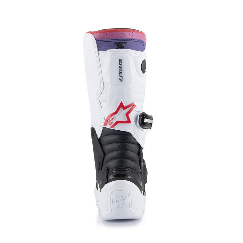 Alpinestars TECH 7 S gyerek motocrossz csizma fehér-fekete-piros-kék-lila