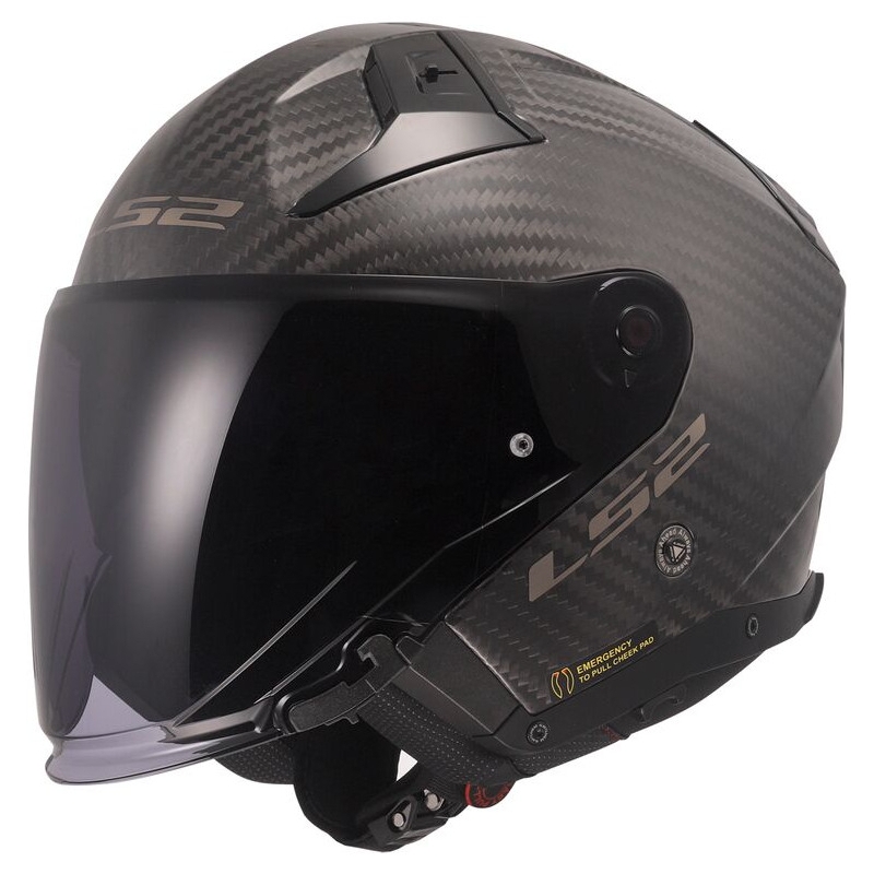 LS2 OF603 Infinity II Carbon Solid nyitott bukósisak fekete matt